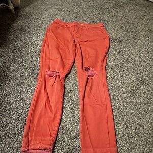 Old Navy Women's Vibrant Coral Skinny Jeans